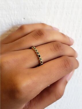 Sethi Couture Black Bezel Diamond Band